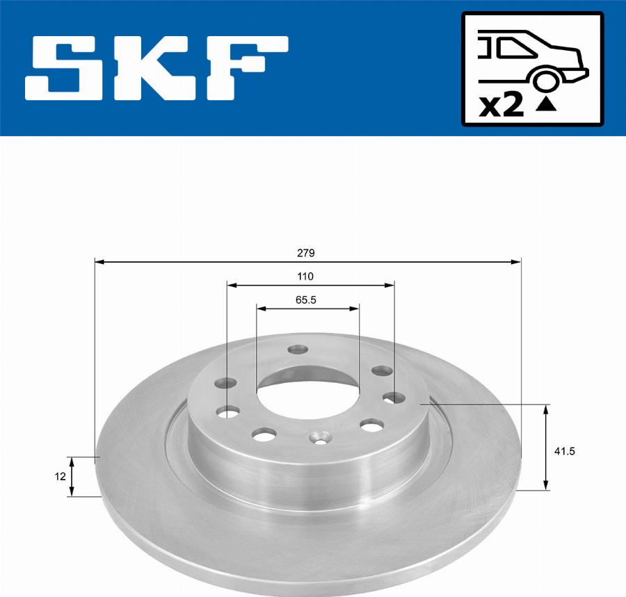 SKF VKBD 90509 S2 - Гальмівний диск autocars.com.ua