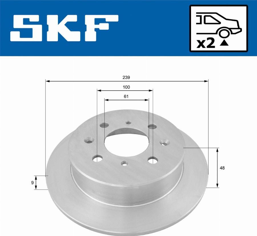 SKF VKBD 90567 S2 - Гальмівний диск autocars.com.ua