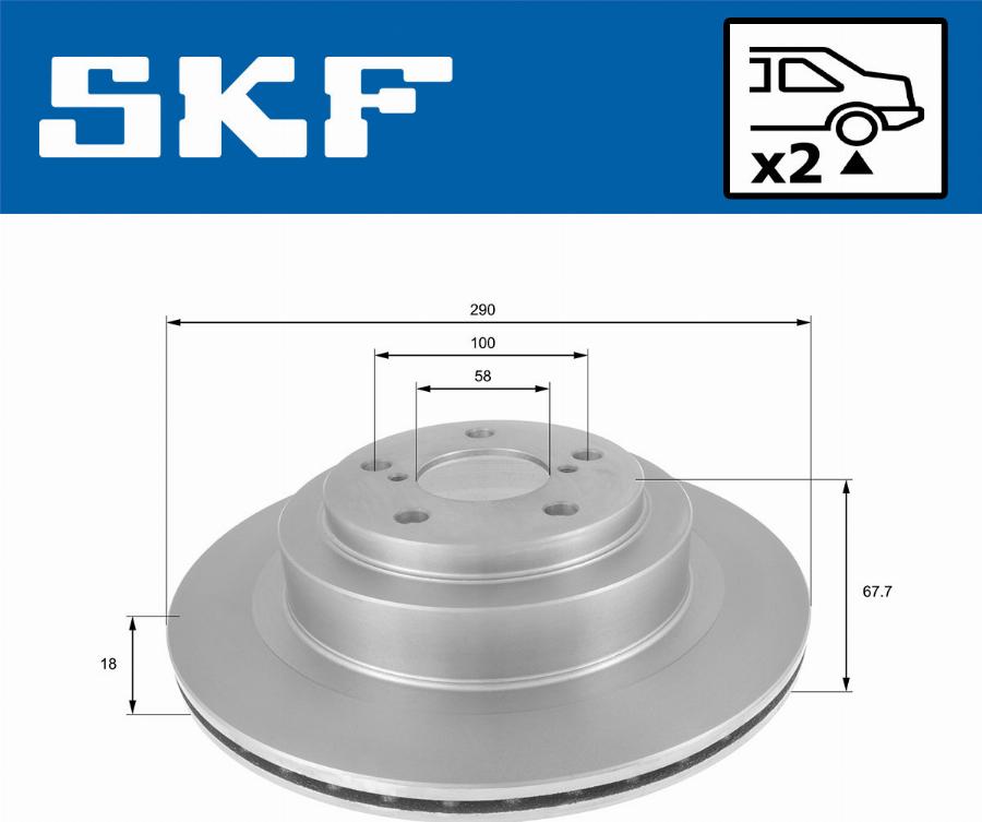 SKF VKBD 90634 V2 - Гальмівний диск autocars.com.ua