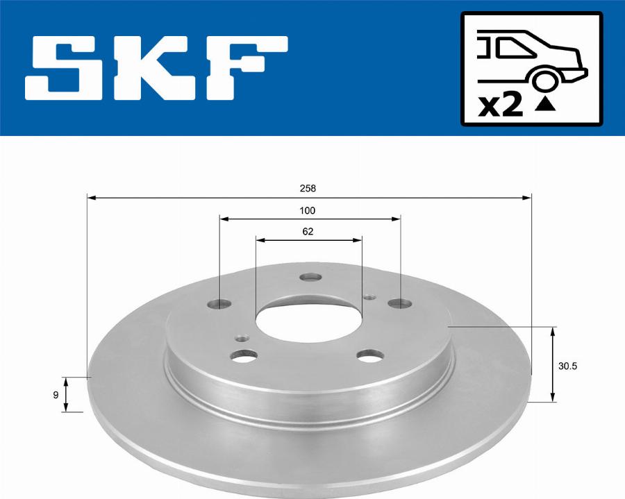 SKF VKBD 90635 S2 - Тормозной диск avtokuzovplus.com.ua