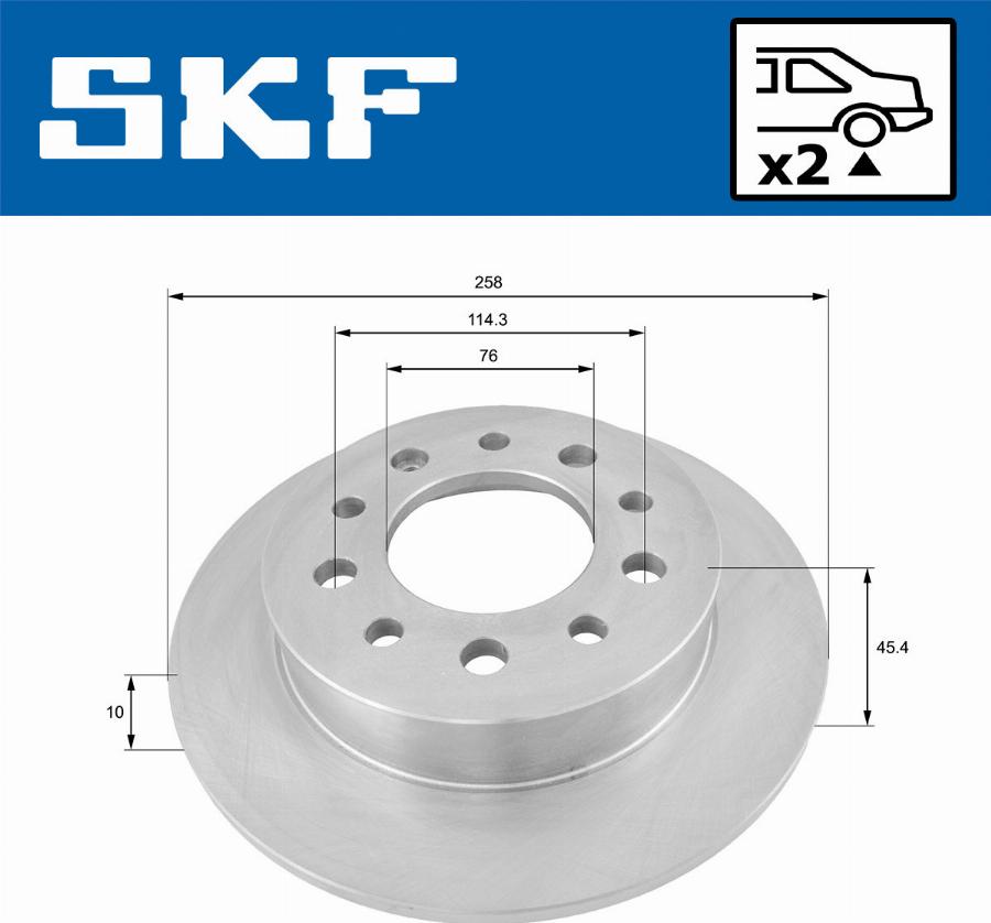 SKF VKBD 90637 S2 - Тормозной диск avtokuzovplus.com.ua