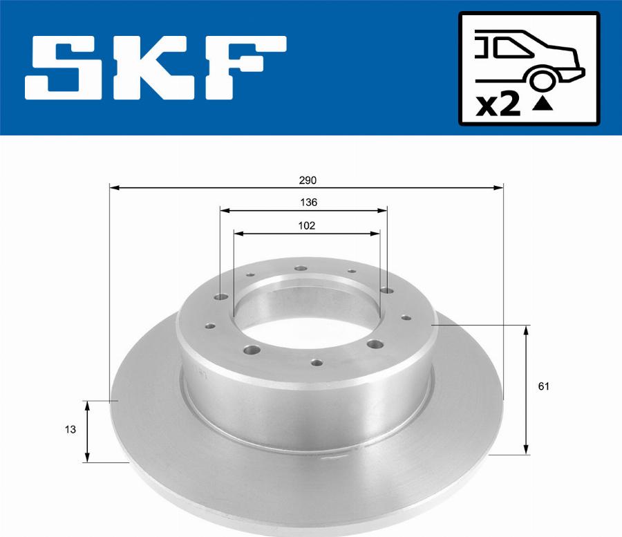 SKF VKBD 90642 S2 - Гальмівний диск autocars.com.ua