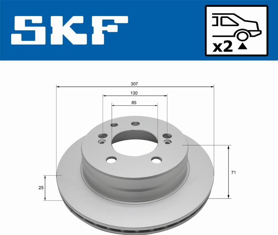 SKF VKBD 90826 V2 - Тормозной диск avtokuzovplus.com.ua