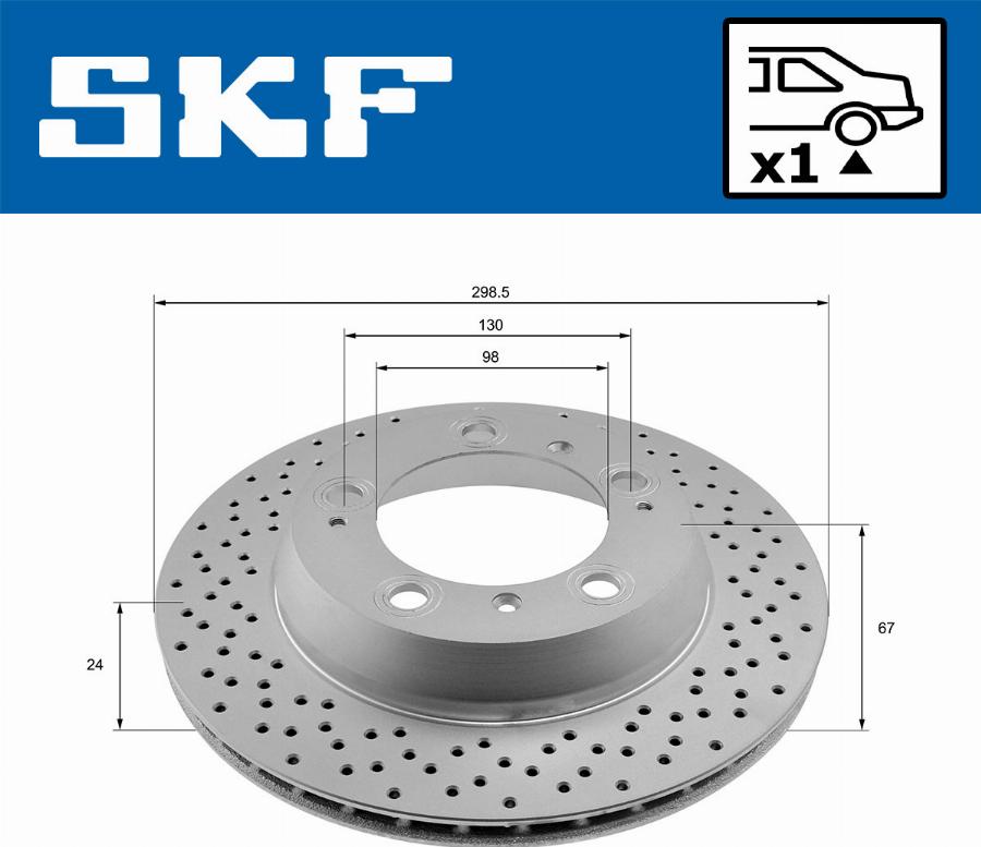 SKF VKBD 90888 V1 - Тормозной диск avtokuzovplus.com.ua