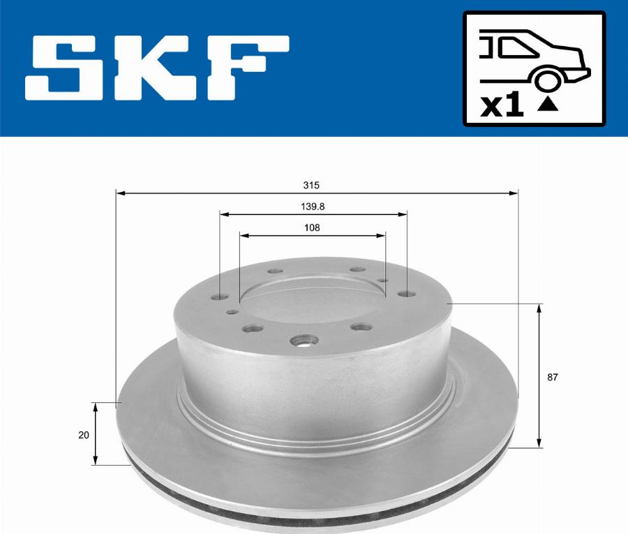 SKF VKBD 90933 V1 - Тормозной диск autodnr.net