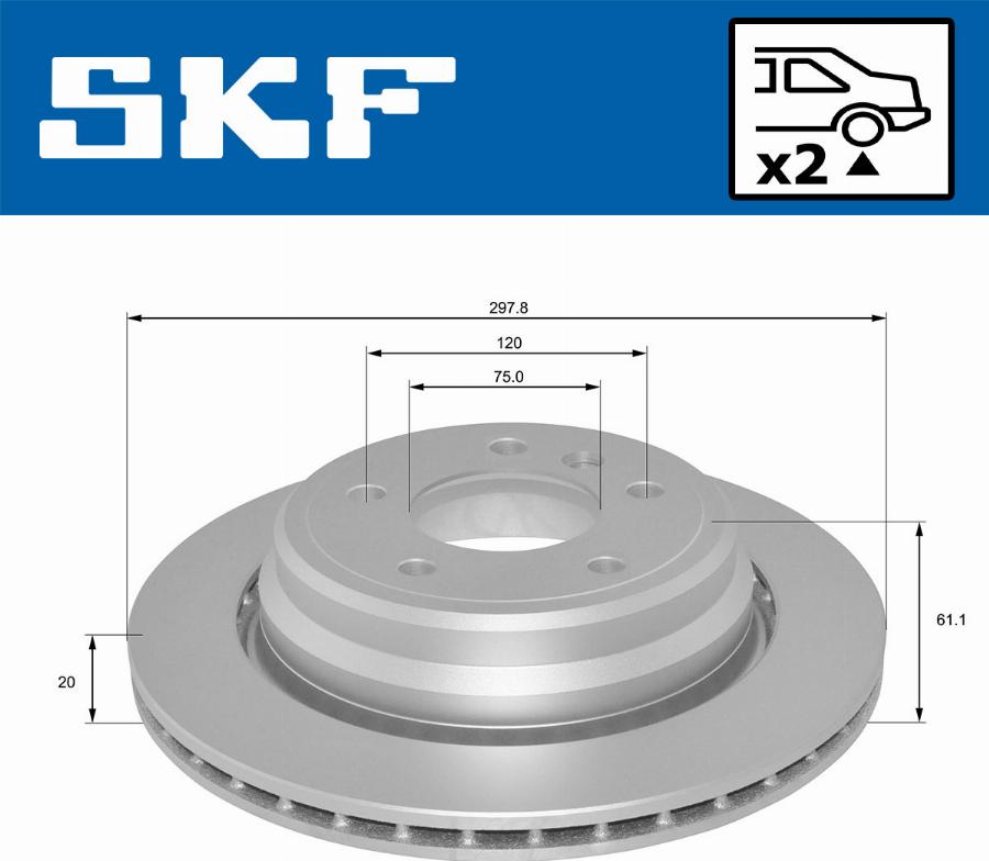 SKF VKBD 91047 V2 - Тормозной диск avtokuzovplus.com.ua