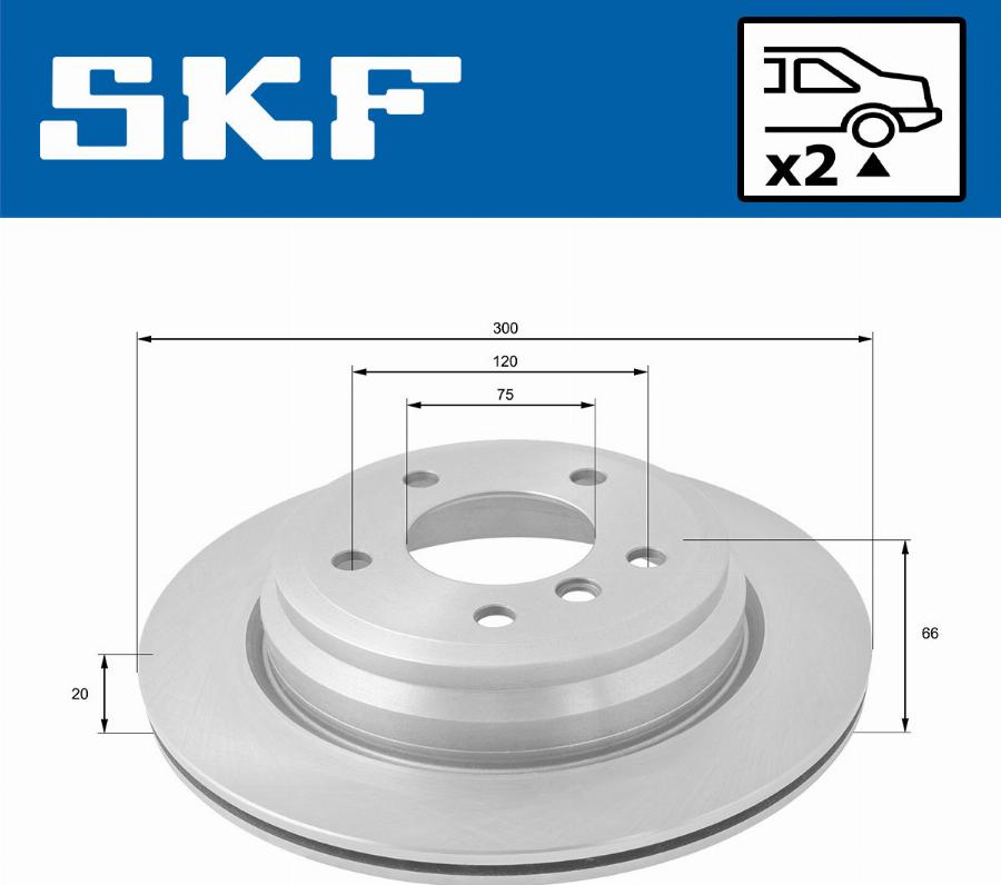 SKF VKBD 91072 V2 - Тормозной диск avtokuzovplus.com.ua