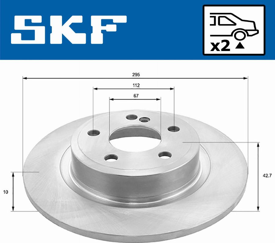 SKF VKBD 91148 S2 - Гальмівний диск autocars.com.ua