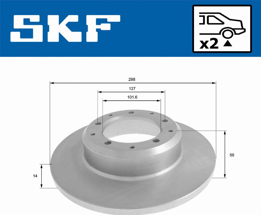 SKF VKBD 91159 S2 - Тормозной диск avtokuzovplus.com.ua