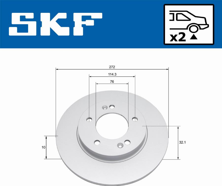 SKF VKBD 91320 S2 - Тормозной диск avtokuzovplus.com.ua