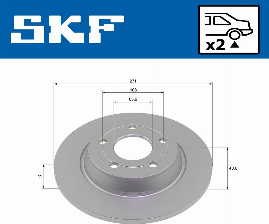 SKF VKBD 91353 S2 - Гальмівний диск autocars.com.ua