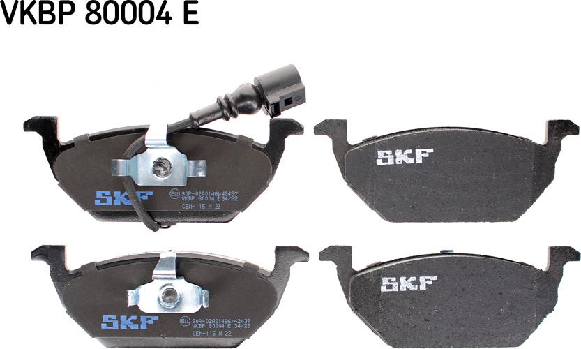 SKF VKBP 80004 E - Тормозные колодки, дисковые, комплект autodnr.net