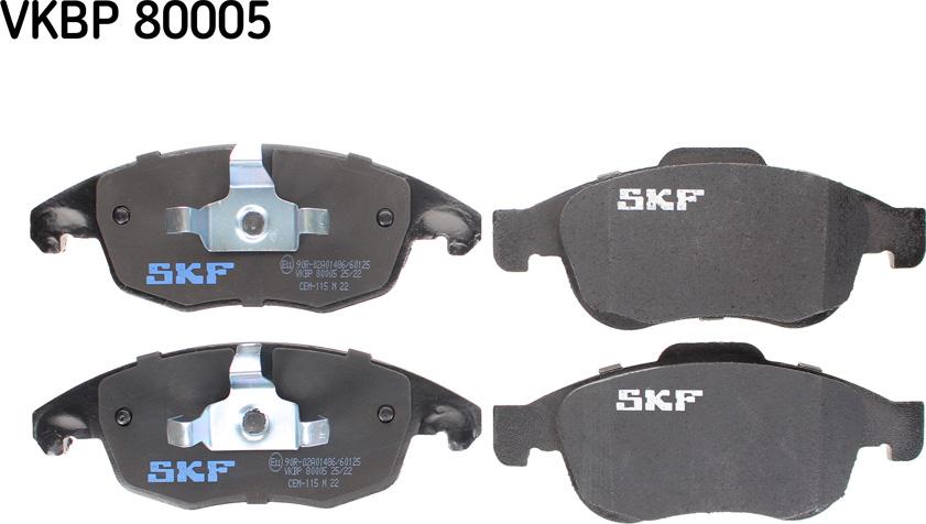 SKF VKBP 80005 - Тормозные колодки, дисковые, комплект autodnr.net