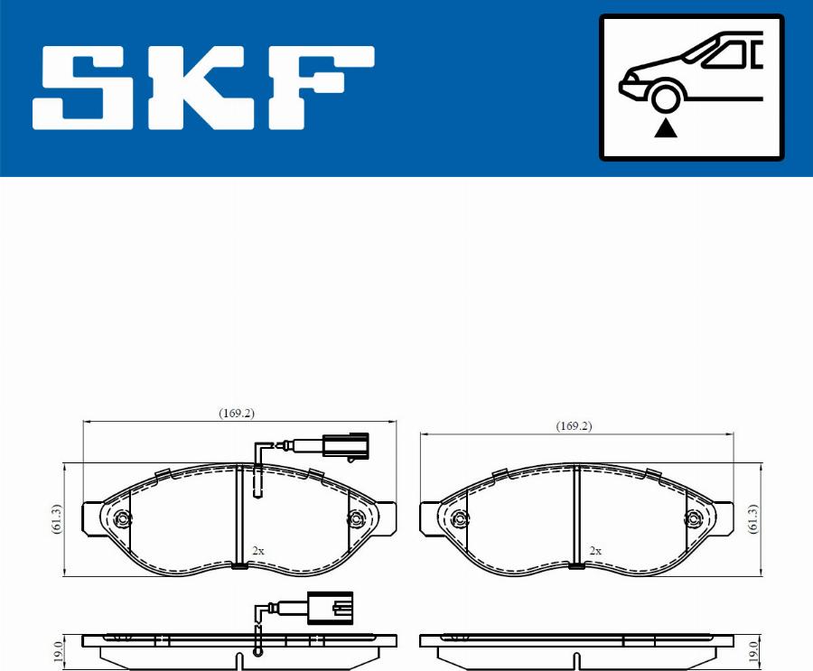 SKF VKBP 80009 E - Гальмівні колодки, дискові гальма autocars.com.ua