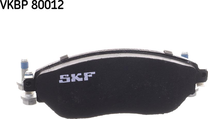 SKF VKBP 80012 - Гальмівні колодки, дискові гальма autocars.com.ua