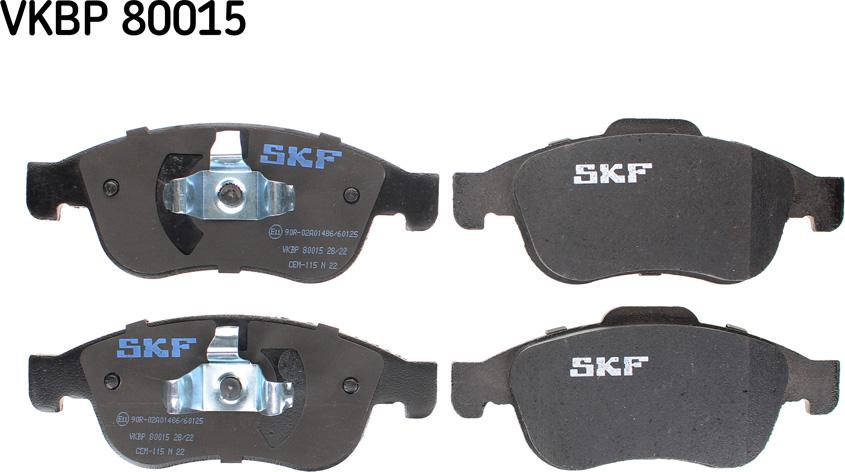 SKF VKBP 80015 - Тормозные колодки, дисковые, комплект autodnr.net