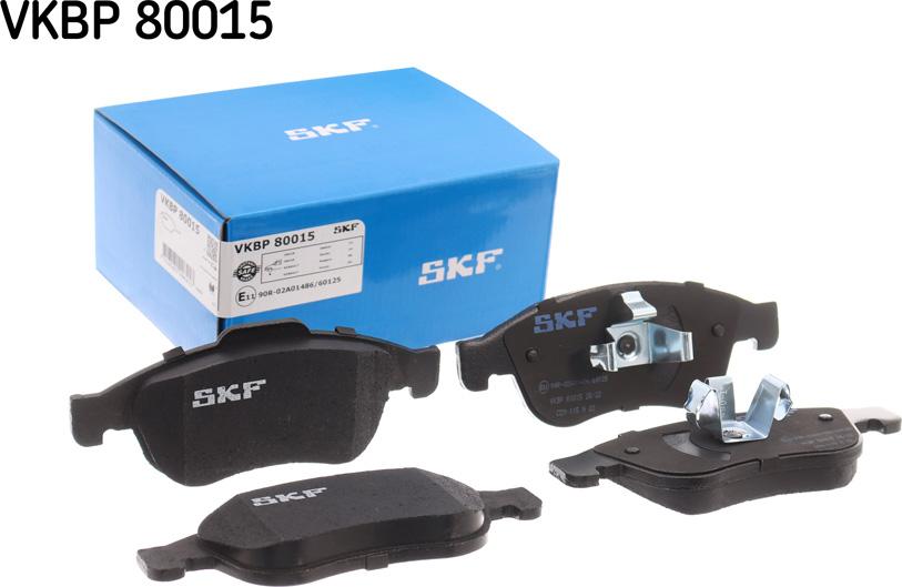 SKF VKBP 80015 - Гальмівні колодки, дискові гальма autocars.com.ua