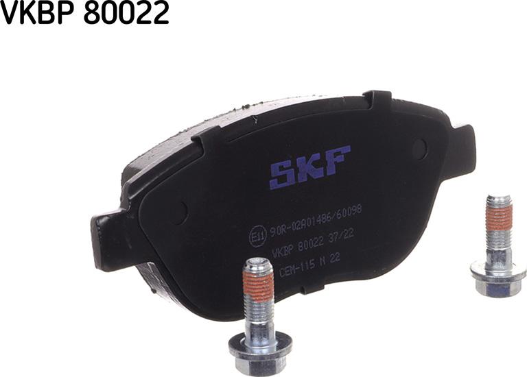 SKF VKBP 80022 - Тормозные колодки, дисковые, комплект autodnr.net