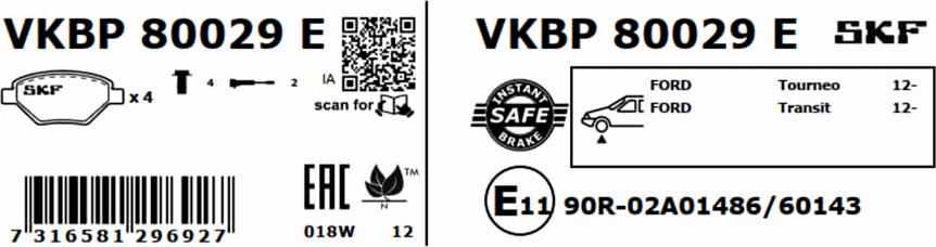 SKF VKBP 80029 E - 0 autocars.com.ua