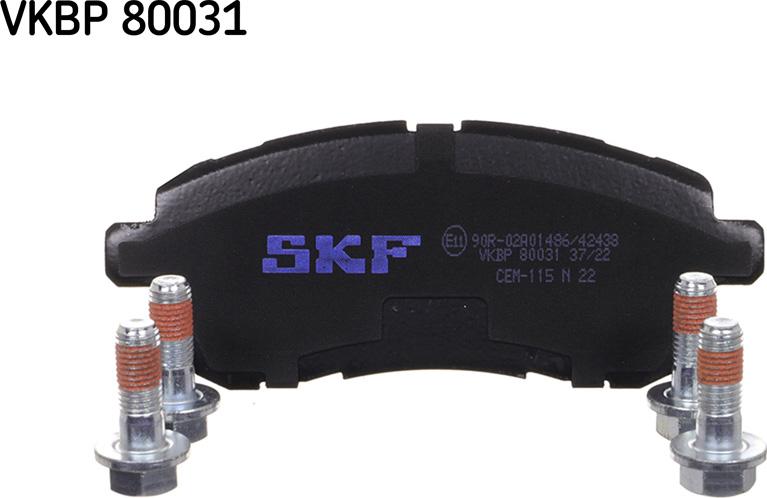 SKF VKBP 80031 - Тормозные колодки, дисковые, комплект autodnr.net