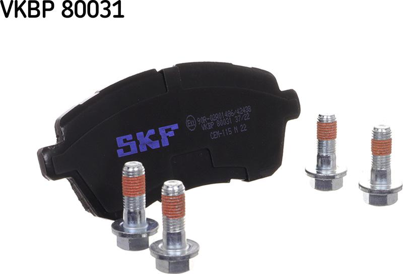 SKF VKBP 80031 - Тормозные колодки, дисковые, комплект avtokuzovplus.com.ua