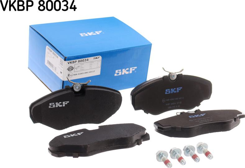 SKF VKBP 80034 - Тормозные колодки, дисковые, комплект avtokuzovplus.com.ua