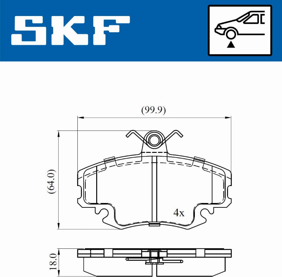 SKF VKBP 80050 - Тормозные колодки, дисковые, комплект autodnr.net