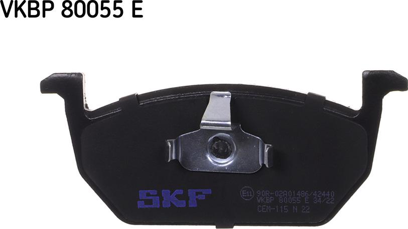 SKF VKBP 80055 E - Тормозные колодки, дисковые, комплект avtokuzovplus.com.ua