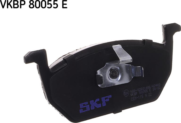 SKF VKBP 80055 E - Гальмівні колодки, дискові гальма autocars.com.ua