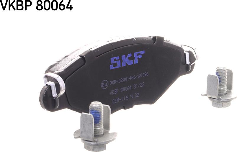 SKF VKBP 80064 - Тормозные колодки, дисковые, комплект avtokuzovplus.com.ua