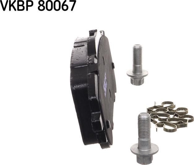 SKF VKBP 80067 - Тормозные колодки, дисковые, комплект avtokuzovplus.com.ua