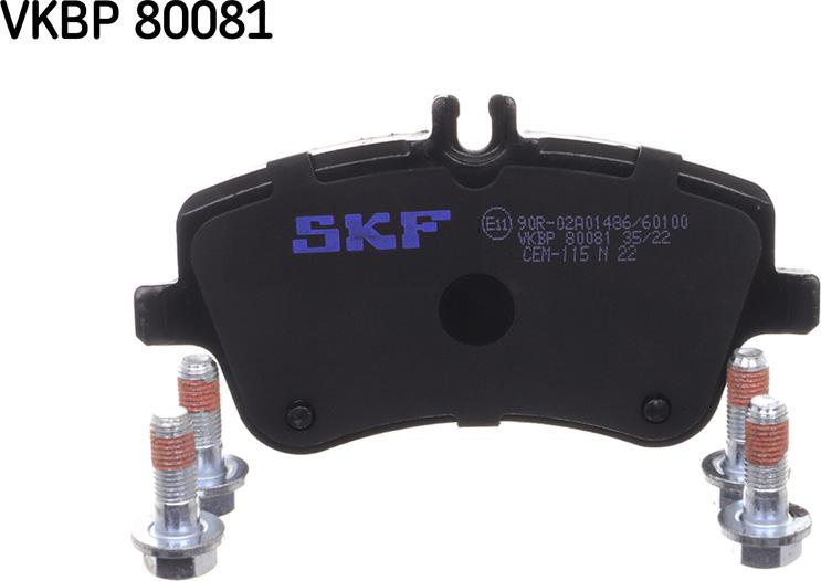 SKF VKBP 80081 - Гальмівні колодки, дискові гальма autocars.com.ua