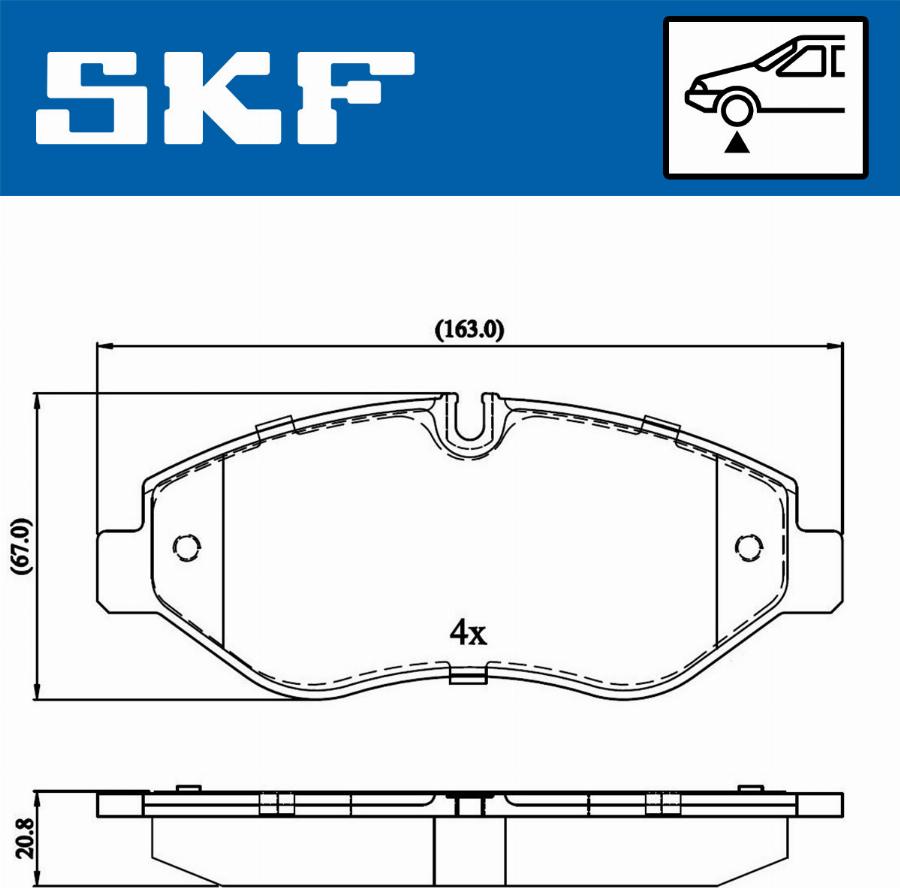 SKF VKBP 80089 - Тормозные колодки, дисковые, комплект autodnr.net