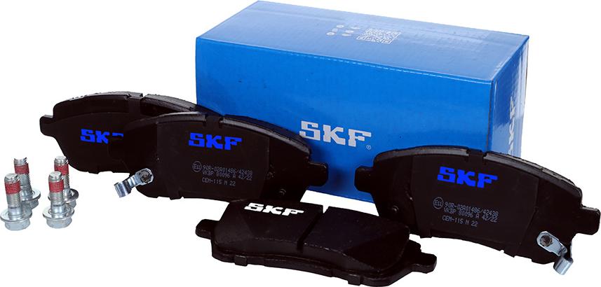 SKF VKBP 80096 A - Тормозные колодки, дисковые, комплект autodnr.net