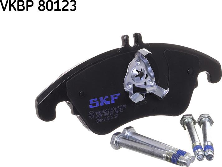 SKF VKBP 80123 - Гальмівні колодки, дискові гальма autocars.com.ua