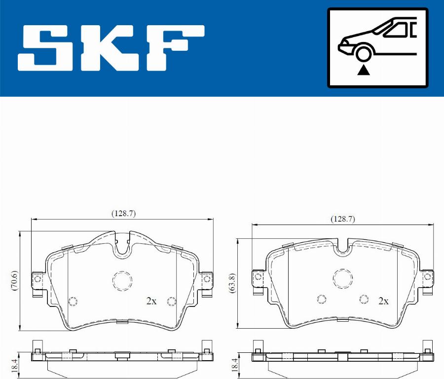 SKF VKBP 80153 - Тормозные колодки, дисковые, комплект avtokuzovplus.com.ua