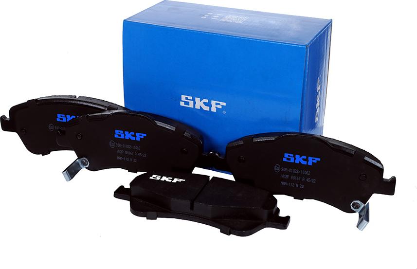 SKF VKBP 80167 A - Гальмівні колодки, дискові гальма autocars.com.ua