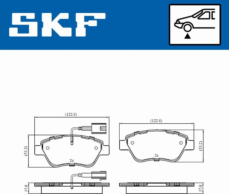 SKF VKBP 80173 E - Гальмівні колодки, дискові гальма autocars.com.ua