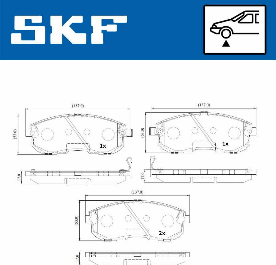 SKF VKBP 80175 A - Гальмівні колодки, дискові гальма autocars.com.ua