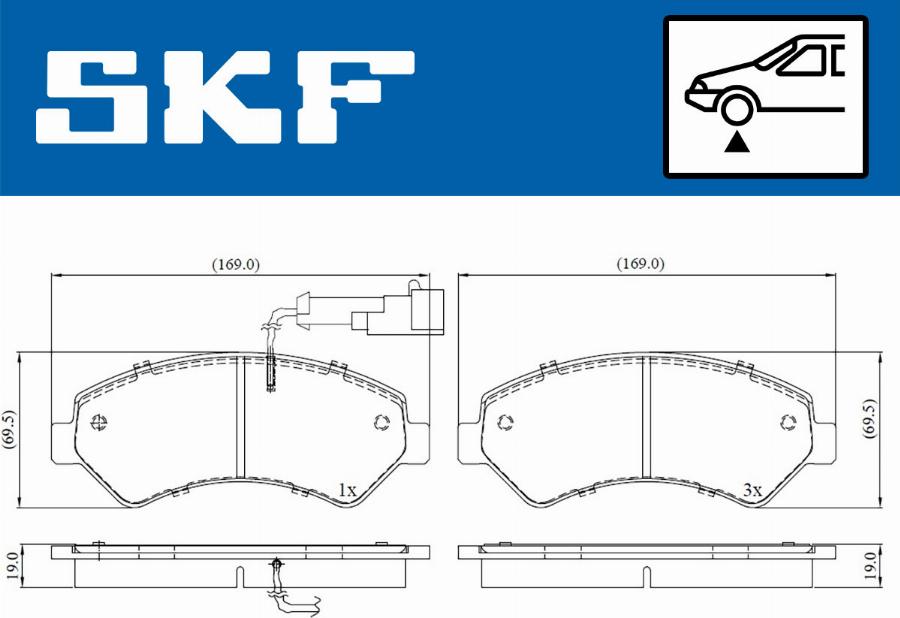 SKF VKBP 80210 E - Гальмівні колодки, дискові гальма autocars.com.ua