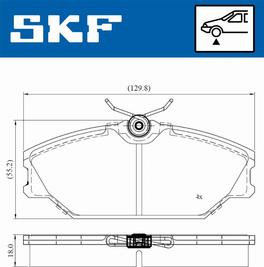 SKF VKBP 80211 - Гальмівні колодки, дискові гальма autocars.com.ua