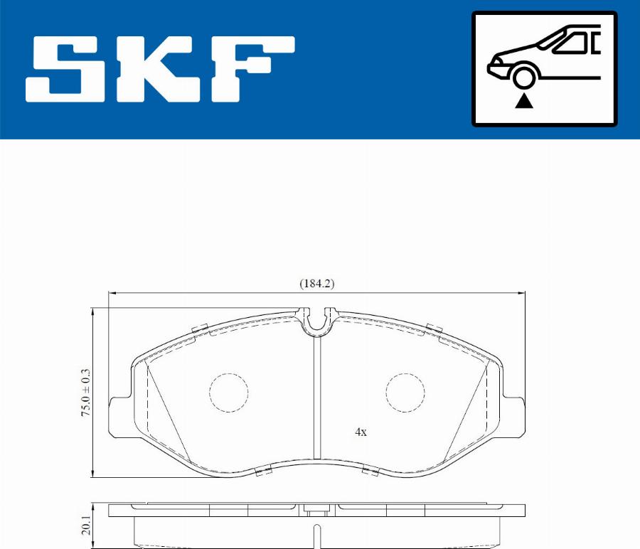 SKF VKBP 80213 - Тормозные колодки, дисковые, комплект avtokuzovplus.com.ua