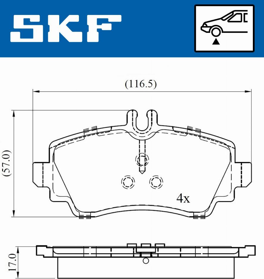 SKF VKBP 80220 - Гальмівні колодки, дискові гальма autocars.com.ua