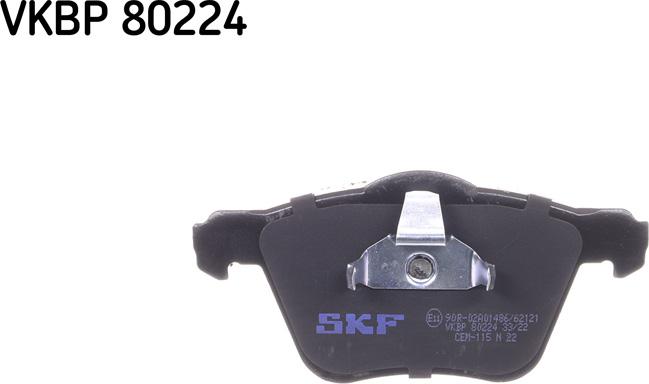 SKF VKBP 80224 - Гальмівні колодки, дискові гальма autocars.com.ua