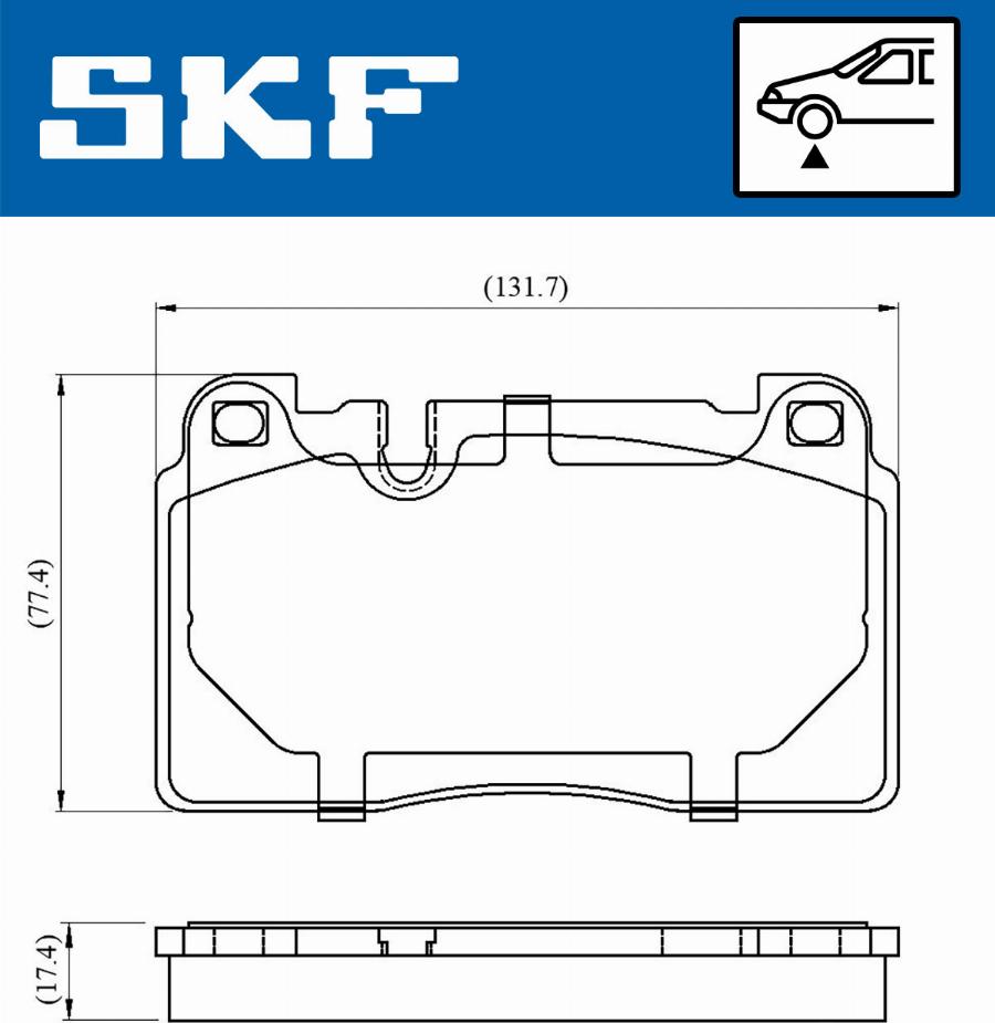 SKF VKBP 80225 - Тормозные колодки, дисковые, комплект autodnr.net