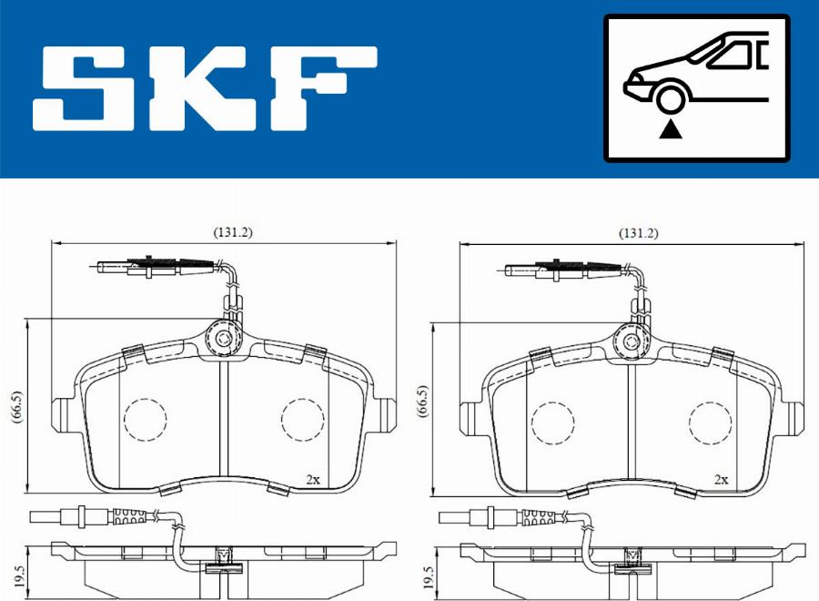 SKF VKBP 80232 E - Гальмівні колодки, дискові гальма autocars.com.ua