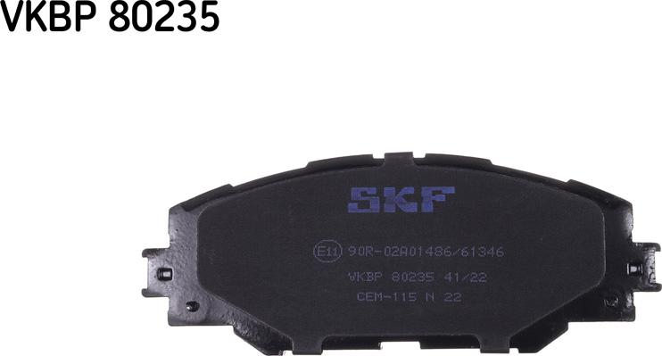 SKF VKBP 80235 - Тормозные колодки, дисковые, комплект autodnr.net