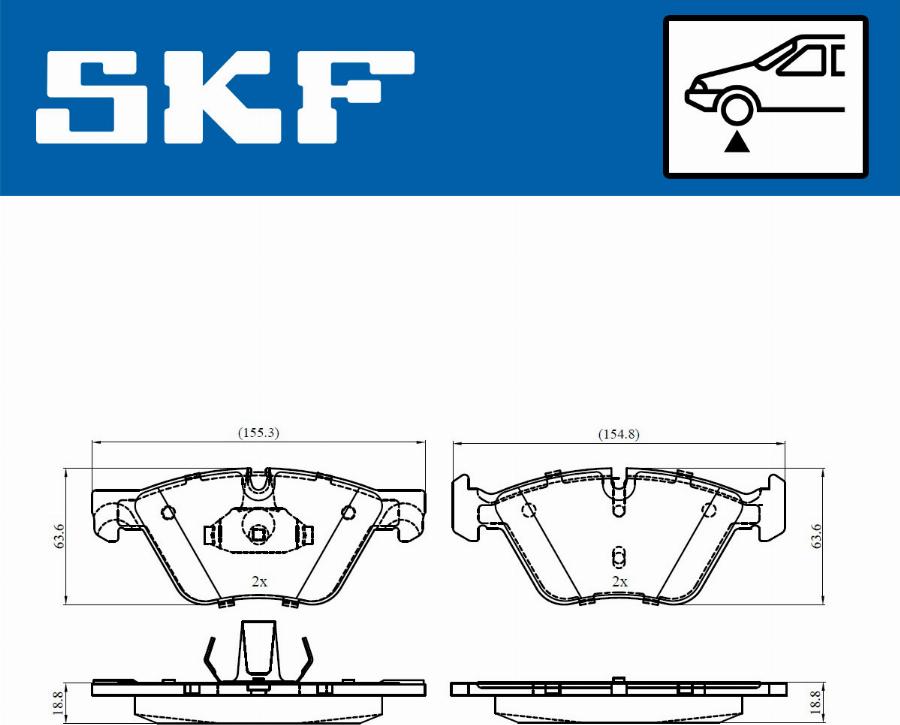SKF VKBP 80246 - Тормозные колодки, дисковые, комплект autodnr.net