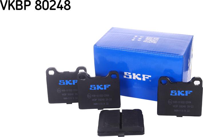 SKF VKBP 80248 - Гальмівні колодки, дискові гальма autocars.com.ua