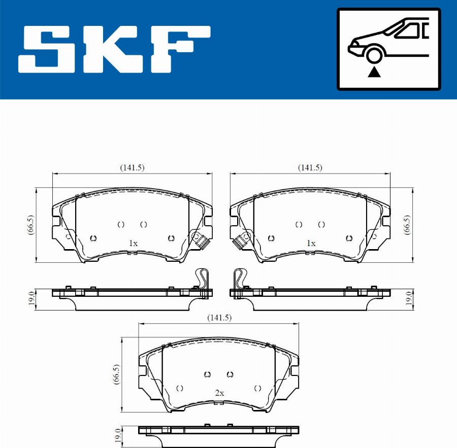 SKF VKBP 80264 A - Тормозные колодки, дисковые, комплект avtokuzovplus.com.ua